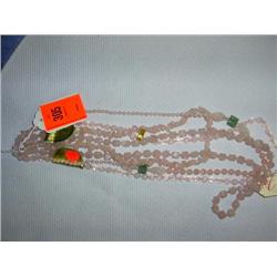 4 Rose Quartz necklaces