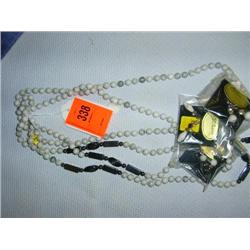 3 Howlite & hematie necklaces