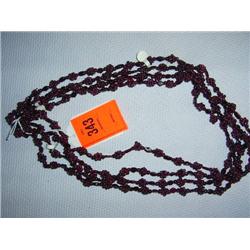 4 Garnet necklaces