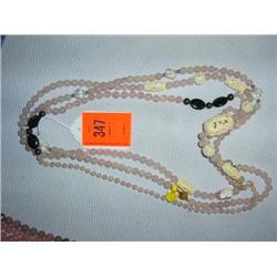 3 Rose Quartz necklaces