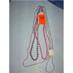 4 Hand knotted necklaces