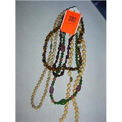 5 Mixed stone necklaces