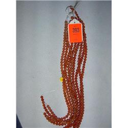 9 Carnelian strands
