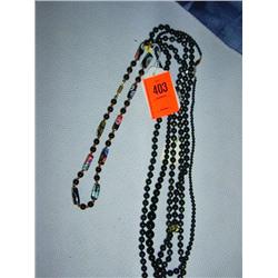4 Black Onyx necklaces