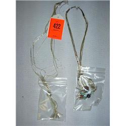 2 liquid silver necklaces