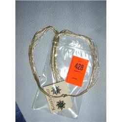 1 liquid silver necklace & earrings