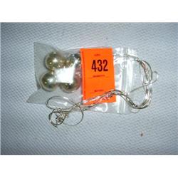 4 sterling silver "fairy chime" balls