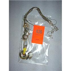 6 sterling silver pendants on chain