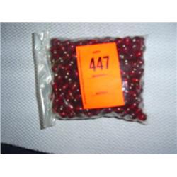 296 8mm white-core red glass beads