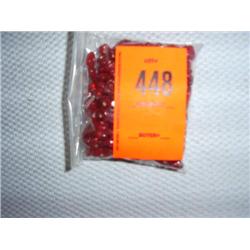 267 8mm X 9mm white-core red triangle glass beads