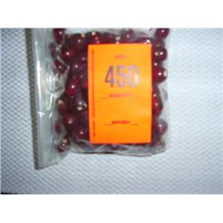 102 12mm white-core red glass beads