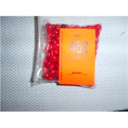 128 red glass disc beads