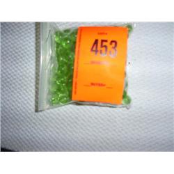 143 8mm clear green glass beads