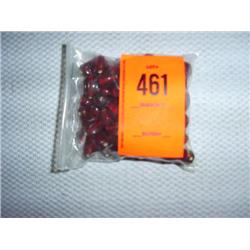 69 8mm X 12mm white-core red glass beads