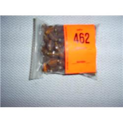 104 8mm X 12mm white-core glass dark amber beads