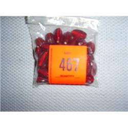 36 10mm X 18mm white-core orange glass beads