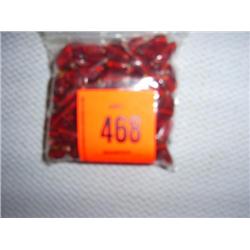 138 4mm X 12mm flat white-core orange glass beads