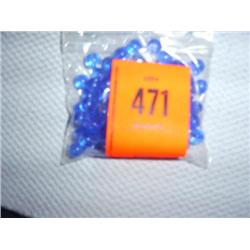 73 8mm clear blue glass beads