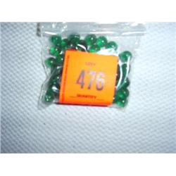 56 8mm clear green glass beads