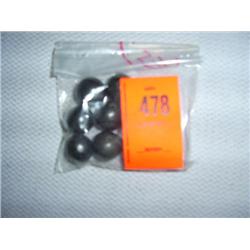 9 large black polished nuts