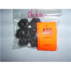 9 scalloped clay beads