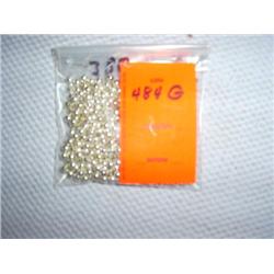 380 4mm silver-tone beads