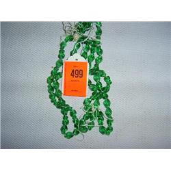 75 10mm X 15mm green glass beads
