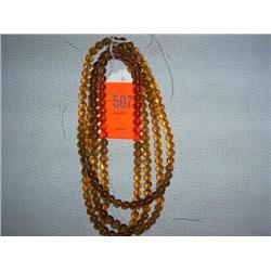 208 8mm amber color glass beads