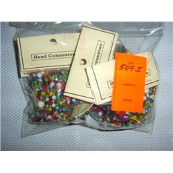 320 grams small bead mix, metal, glass, wood, etc