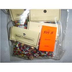 320 grams small bead mix, metal, glass, wood, etc
