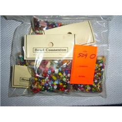 320 grams small bead mix, metal, glass, wood, etc