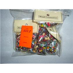 320 grams small bead mix, metal, glass, wood, etc