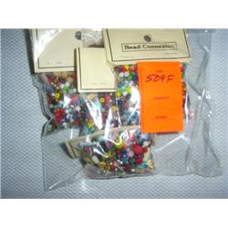 320 grams small bead mix, metal, glass, wood, etc
