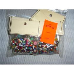 320 grams small bead mix, metal, glass, wood, etc