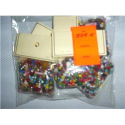 320 grams small bead mix, metal, glass, wood, etc