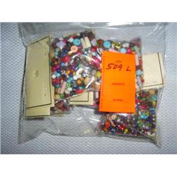 320 grams small bead mix, metal, glass, wood, etc