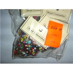 320 grams small bead mix, metal, glass, wood, etc