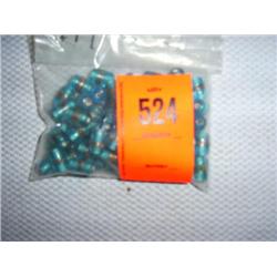 67 8mm X 12mm hand spun blue barrrel shaped glass beads