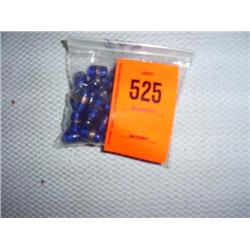 51 8mm X 13mm hand spun blue barrel shaped glass beads