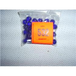 33 9mm faceted deep blue glass beads