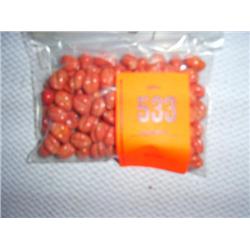 84 8mm X 12mm orange shell shape pressed wound glass beads
