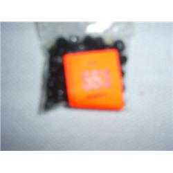 85 various size faceted glass beads, mostly black