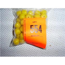 53 9mm X 12mm yellow glass beads