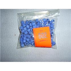 154 large hole, barrell shape blue beads