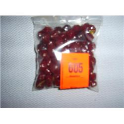 92 10mm X 14mm red pressed glass beads