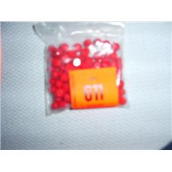 87 8mm faceted red glass beads