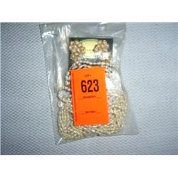 Multi-strand fresh water pearl necklace & earrings, 24"