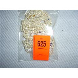 Multi-strand fresh water pear necklace and earrings. 20"