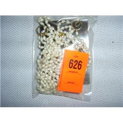 Multi-strand fresh water pearl necklace, bracelet, earrings, and pin