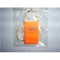 Multi-strand fresh water pearl necklace & earrings. 16"